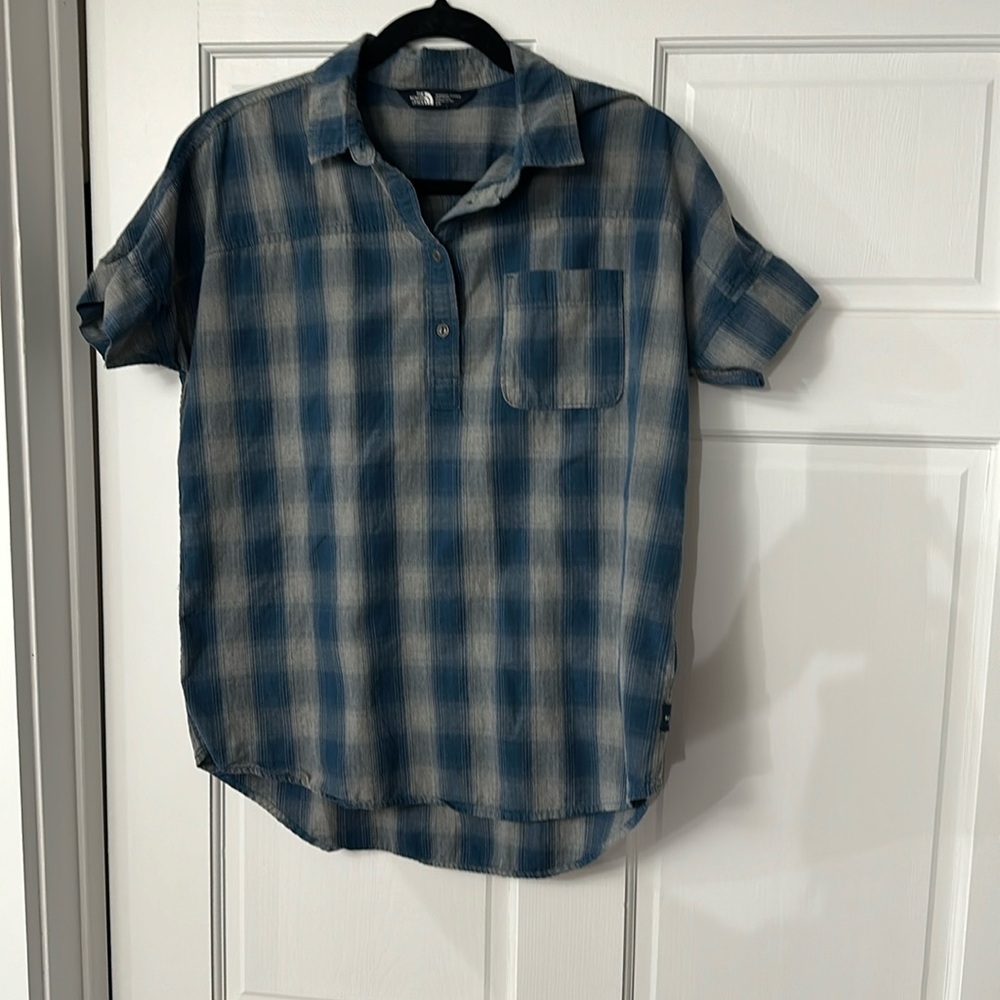 The North Face Women's Tanami Shirt S M Blue Plaid